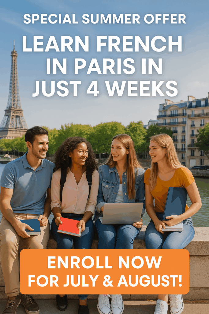 International students learning French in Paris during a summer course at ALIP